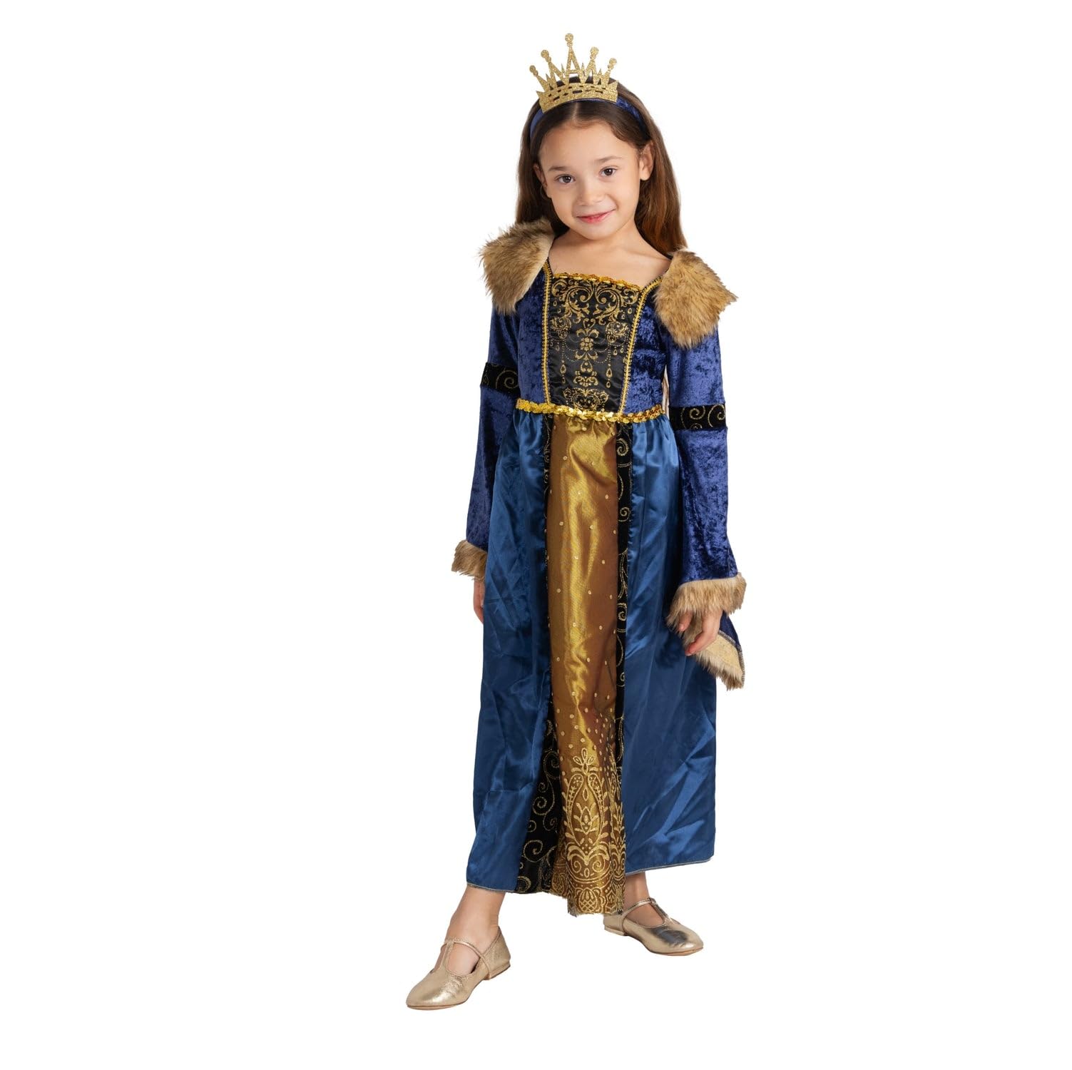 Dress Up America Renaissance Costume Dress for Girls - Medieval Queen Costume - Noblewomen Costume Dress for Kids