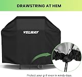 Velway Barbecue Cover Waterproof 210D Oxford Heavy Duty 147x61x117cm view 3