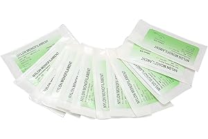 HULEO Suture Thread Set, 12 Bags Nylon Curved Needle Suture Practice Thread for Biology Classes (4/0)