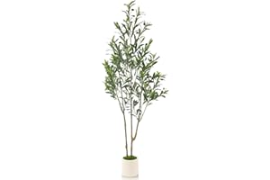 Alupssuc 5ft Olive Trees Artificial Indoor & Outdoor, Faux Olive Tree with Lively Artificial Trunk and Lifelike Fruits, Fake 