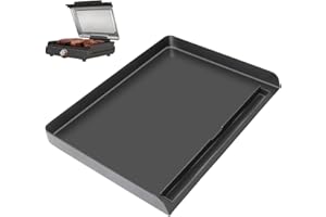 GLOWYE Griddle Plate for Ninja GR101 Sizzle Smokeless Grill, Flat Top Griddle Plate for Ninja Sizzle GR100 Series, Non-Stick GR101 Griddle Plate, Insert