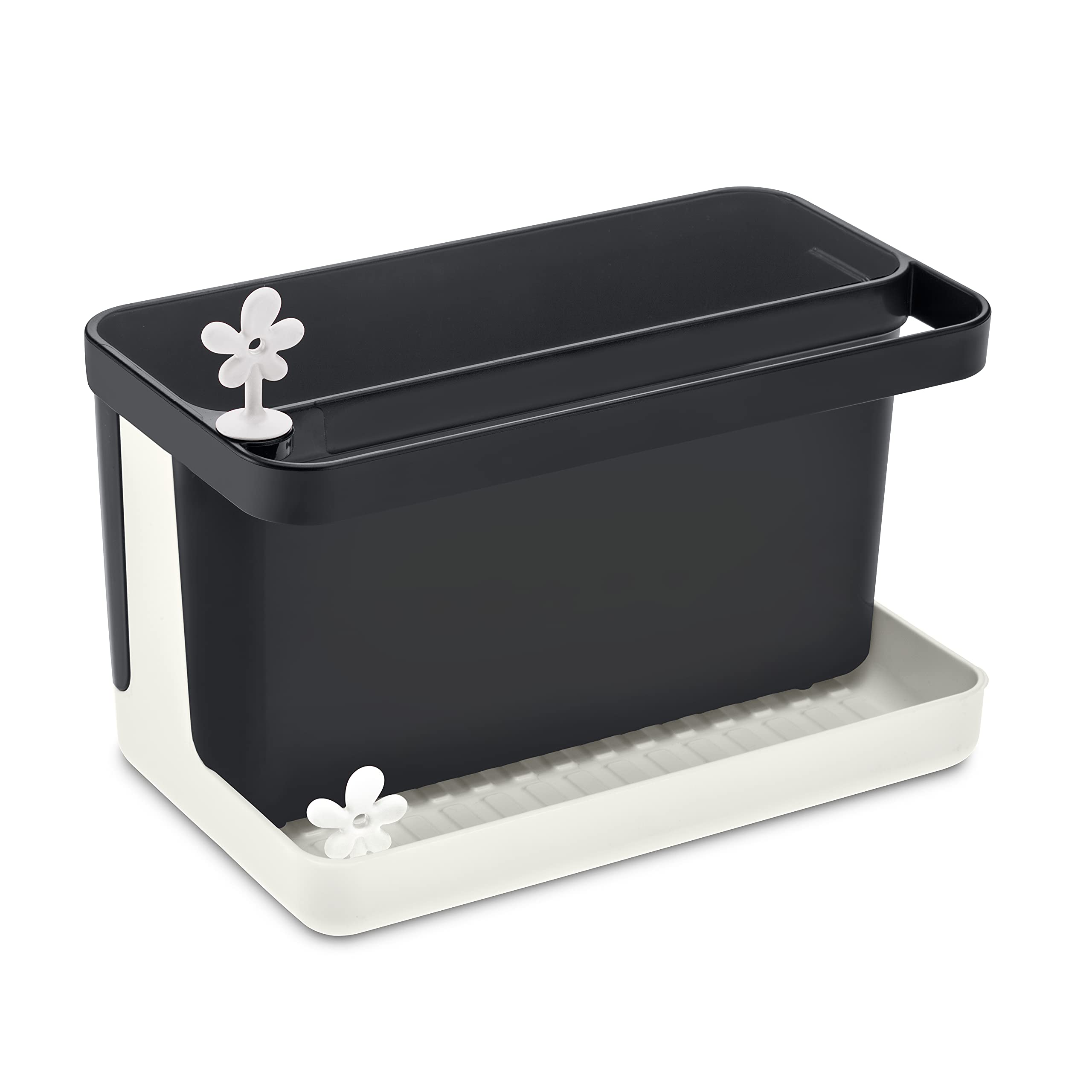 koziol PARK-IT Sink Side Organizer Kitchen, white/black