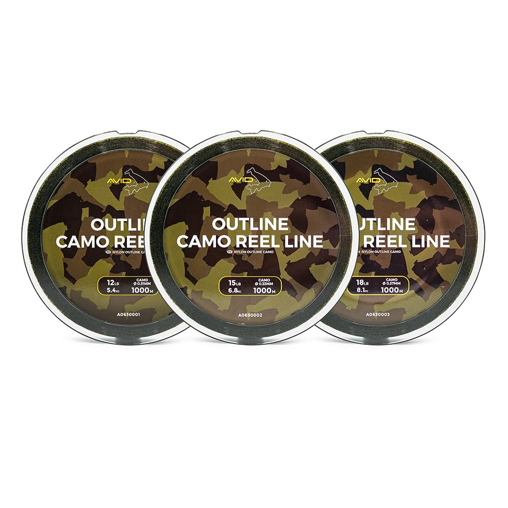 Avid Carp Outline Camo Reel Line 1000m (12lb)