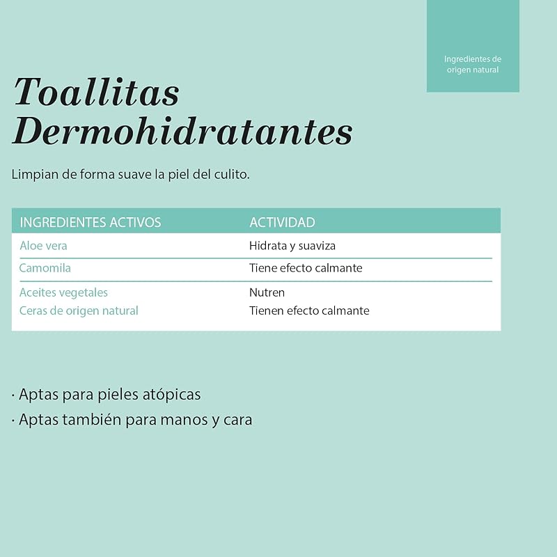 , Pack 25 Toallitas Húmedas Dermohidratantes, Bebés +0 Meses