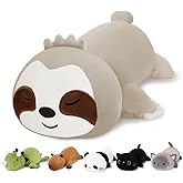Finebee Weighted Sloth Stuffed Animals, Cute Weighted Sloth Plush, Soft Stuffed Weighted Plushie Pillow Gifts for Girls Boys(13.8" 1.6Lbs)