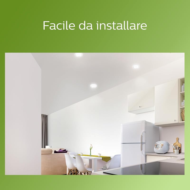 LED Faretto da Incasso Rotondo, Diamond Cut Ultra Efficient, Luce Naturale, 6,5W, Bianco