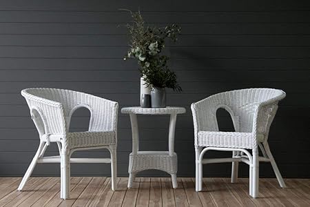 IRA Cape White Wicker 3 Pc Set