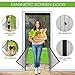 SHINE HAI Magnetic Screen Door with Heavy Duty Mesh Curtain Full Frame Velcro Fits Door Up to 34 x 82-inch Max, Black