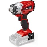Einhell Power X-Change 140Nm Cordless Impact Driver - 18V, 2300 RPM, 1/4" Hex Bit Mount, LED Light - TE-CI 18/1 Li Solo Battery Powered Impact Drill (Battery Not Included), Red