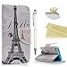 iPod Touch 6 Case, iPod Touch 5 Wallet Case - Mavis's Diary Premium PU Leather with Magnetic Clasp Card Holders Flip Cover for Apple iPod Touch 5th & 6th Generation - Eiffel Tower