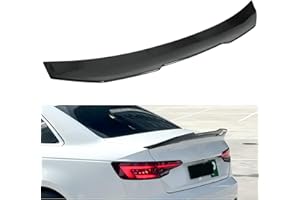 BEOC Rear Trunk Spoiler Wing Compatible for 2017-2024 Audi A4 S4 B9 Sedan Models High Kick Duckbill Carbon Fiber Style