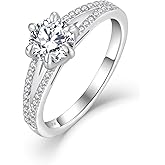 Inpasne Wedding Ring for Women 925 Sterling Silver Promise Engagement Anniverasry Eternity Ring for Her Brides Wife Size 5-10