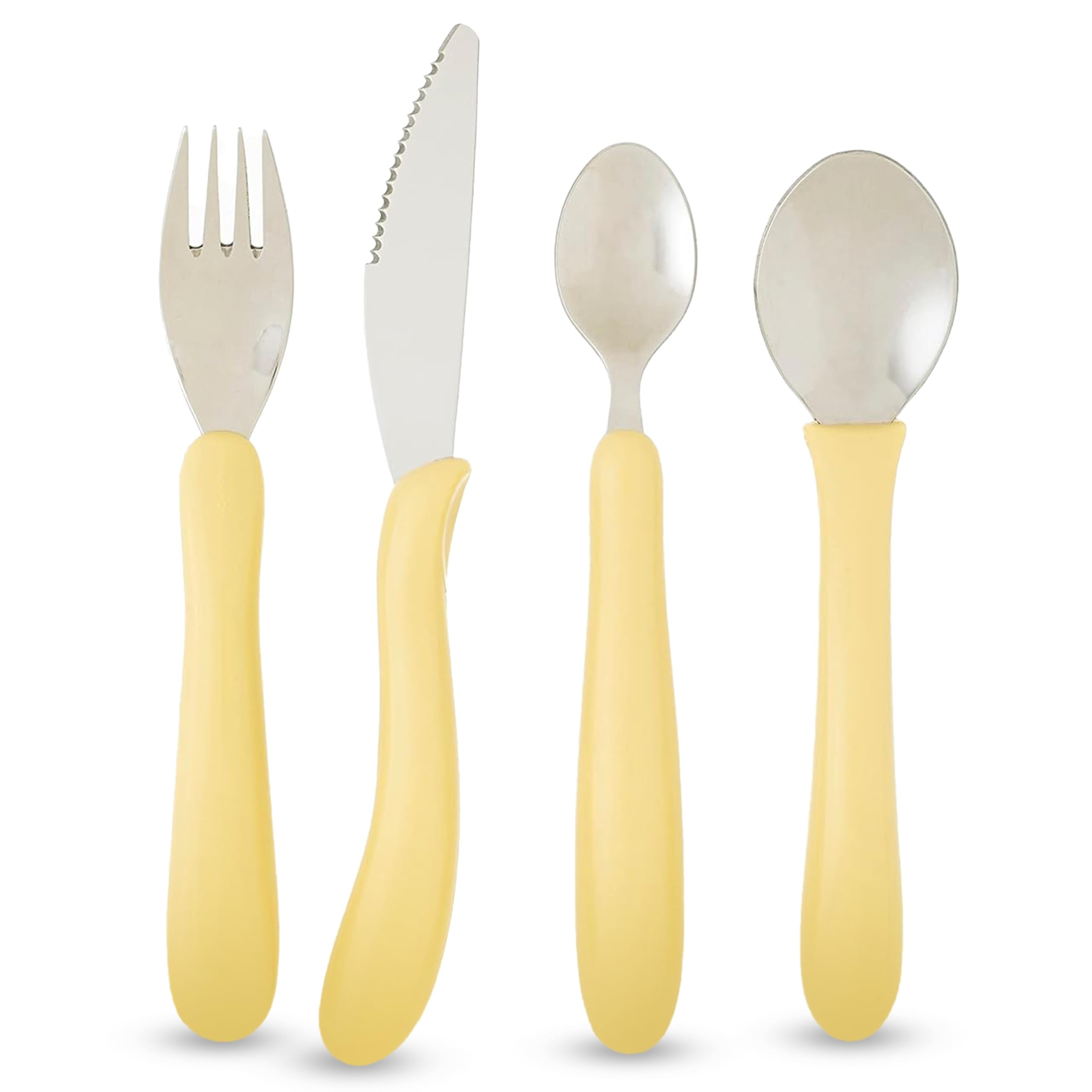 HOMECRAFT Caring Cutlery – Easy Grip Adaptive Utensils for Arthritic Hands & Weak Grip – Disability Cutlery Set with Knife, Fork, Spoon & Teaspoon for Adults