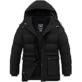 ZSHOW Men's Warm Winter Jacket Waterproof Puffer Coat Windproof Quilted Parka with Detachable Hood
