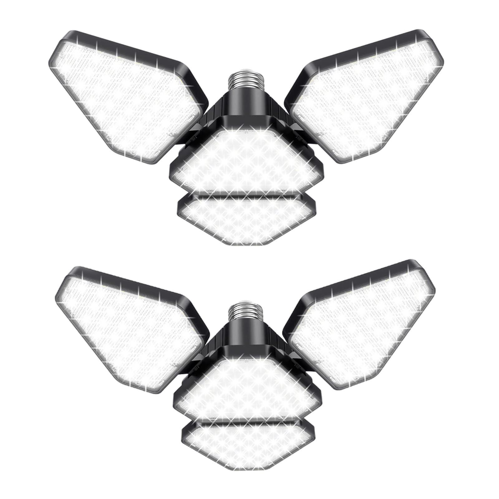 Watfal 2 Pack Garage Led Light Bulb Triangular Fixture 120w 15000LM ...