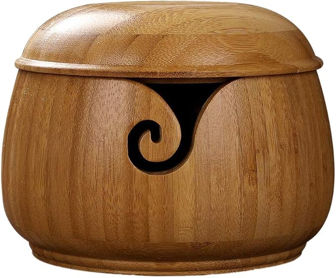 Amazon.com: ADIGA DIY Wooden Round Wool Bowl Storage Box