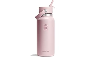 Hydro Flask Water Bottle - Insulated Stainless Steel - Wide Straw Lid, Non Spill, Leakproof in 32 Oz Trillium Pink