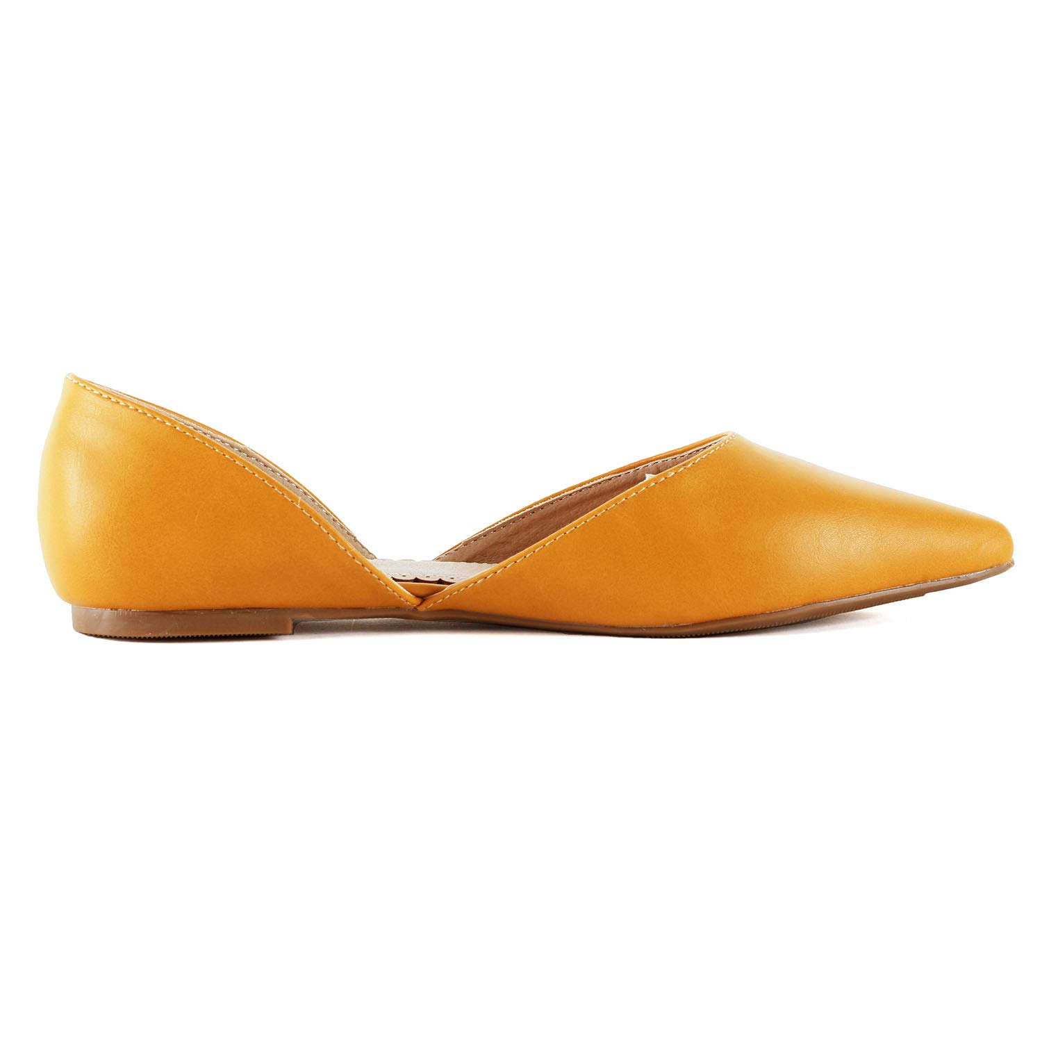 Guilty Heart Womens D'Orsay Almond Pointed Toe Slip On Casual Flats - Image 4