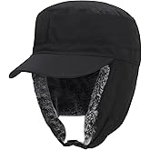 Unisex Winter Trapper Hat with Earflaps Sherpa Lined Faux Fur Trapper Cap for Cold Weather Thermal Windproof Beanie Hat