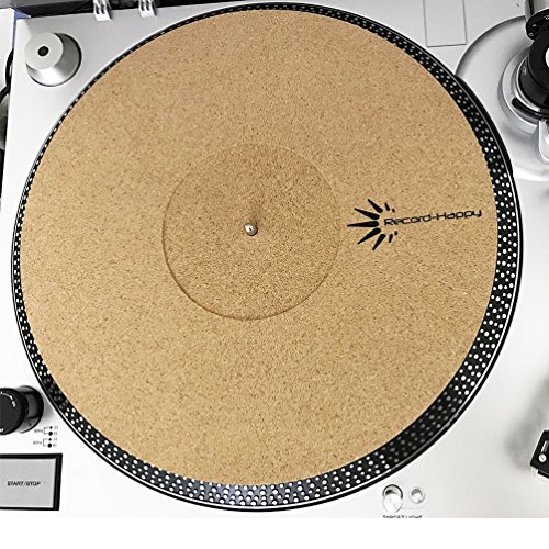 Turntable Slipmat Anti-Static Cork Mat - 1/8" Thick Vinyl Record Player Pad by Record-Happy. an Essential Upgrade for The Demanding Audiophile; with Receding Center. Improves Sound and Reduces Noise - Thumbnail 3