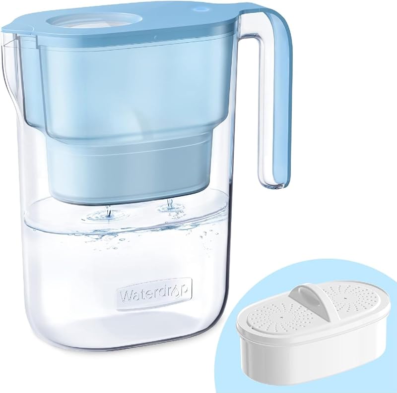 Waterdrop Elfin Fridge Water Filter Jug 2.5L Red NSF 42 372 Blue