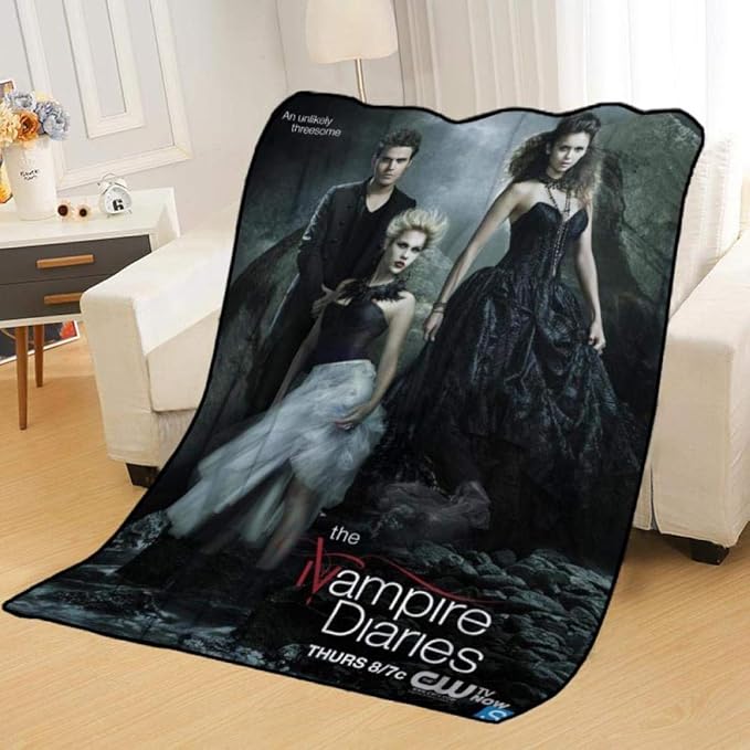 TNJGZother Blankets Vampire Diaries Blankets Soft Diy Your Picture Decoration Bedroom Throw Rug