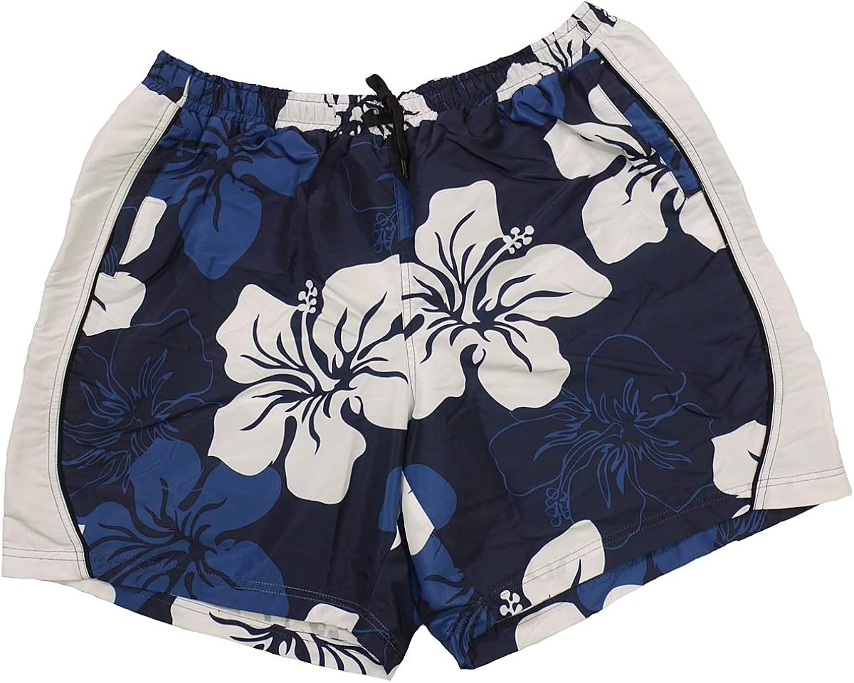 plus size navy swim shorts