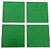 5-Inch By 5-Inch Green Dots Baseplate Lego-Compatible 4-Pack