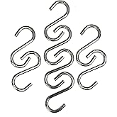 200Pcs 1 Inch Stainless Steel S Hook Curtain Hanging Connectors Mini S Shaped Hangers Ornament for DIY Jewelry Chain Hardware Pet Name Tag Lure and Assembly DIY Crafts Doll House Towel Hook Key Ring