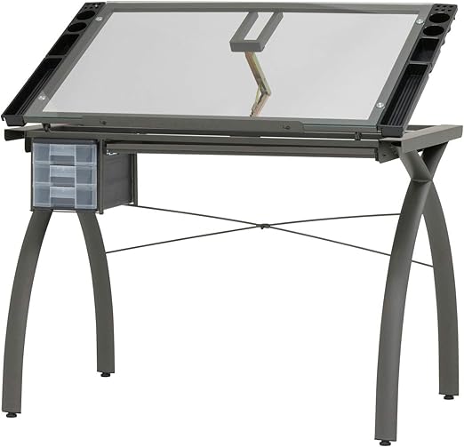 Amazon Com Multifunctional Clear Glass Art Desk Storage Drawers