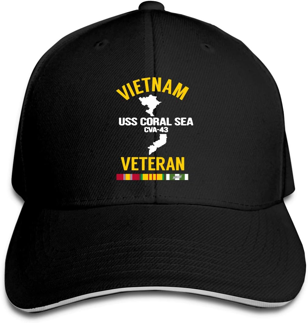 Vietnam Veteran USS Coral Sea CVA-43 Unisex Baseball Caps Plain Caps Jeans Caps