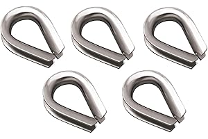 MarineNow Stainless Steel 316 Rope Thimble Marine Grade 5/16", 3/8", 1/2", 5/8", 3/4", 7/8", and 1" Choose 1, 2, 5 or 10 Pack