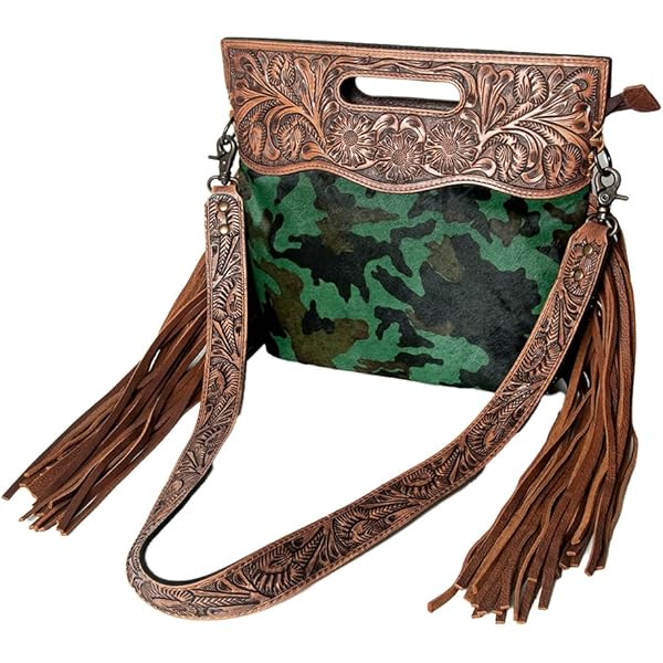 American Darling Bolso Cruzado Vintage Bolso Grande De Cuero Con