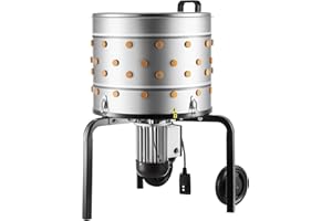 VEVOR Chicken Plucker Machine, 19.7 in Drum, 750W & 275RPM Electric Chicken Plucking Machine with 98 Soft Fingers & Transport Wheels, Stainless Steel Feather Remover for Processing 2 Chicks Once - 1