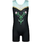 HOZIY Leotards for Girls Gymnastics Kids Children Biketard Snowflake Ribbon Blue Purple Hot Pink Sparkle