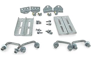 Sturdy Built (4) 8" Galvanized Swivel Top Bunk Bracket Kit with Hardware for 1.5x3 Boat Trailer Crossmember
