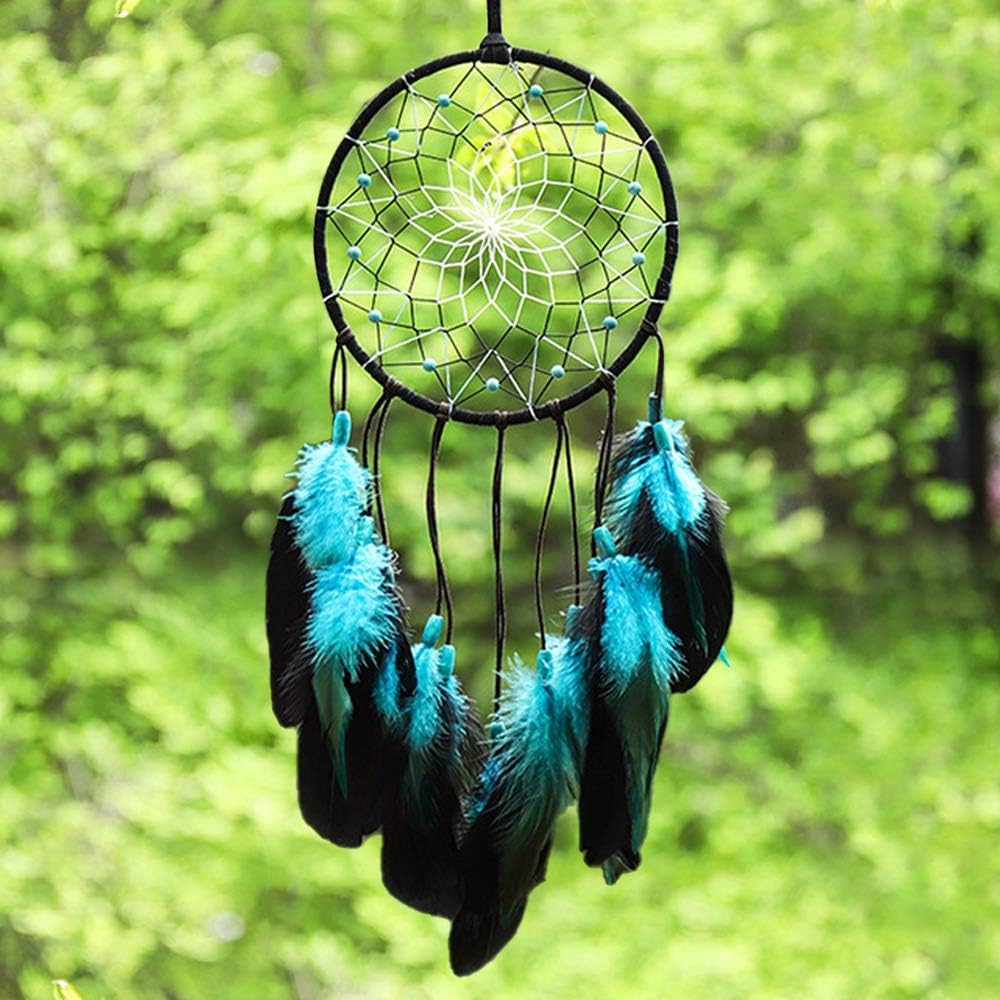 Home Dcor Awlee Dream Catchers Blue 2 Handmade Feather Native American Circular Net For Kidsbedroom Wall Hanging Decoration Decor Nursery Wall Art Ornament Craft Home Kitchen Belasideveloperscoke