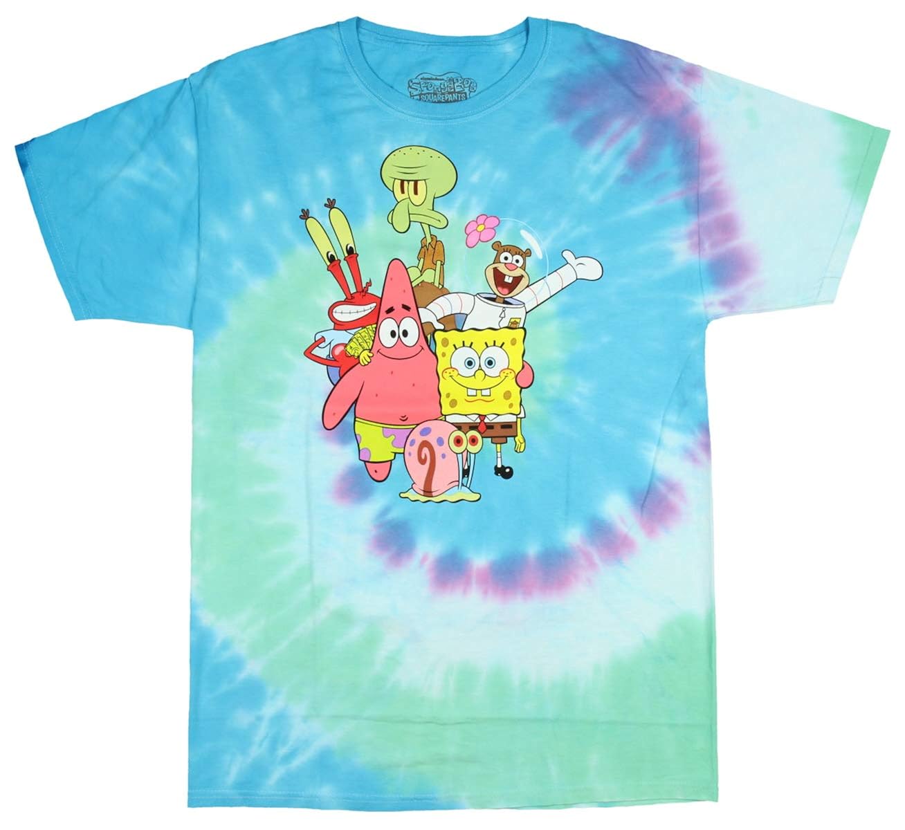 Buy Officially Licensed SpongeBob SquarePants The Whole Gang TieDye