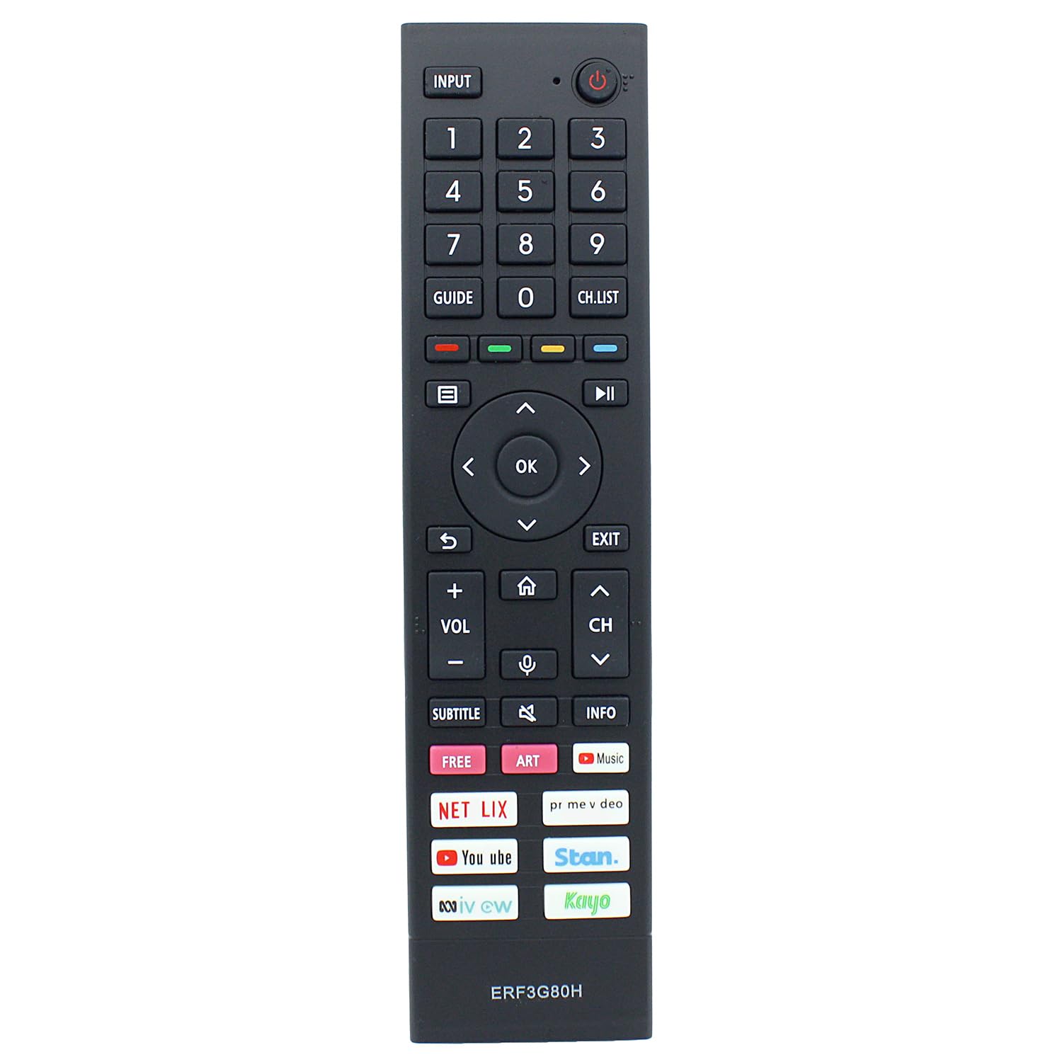 ERF3G80H IR Remote Control Replacement for Hisense TV A7G U7G Series 43A7G 50A7G 55A7G 65A7G 75A7G 85A7G 43A7HAU 50A7HAU 55A7HAU 65A7HAU 75A7HAU 85A7HAU