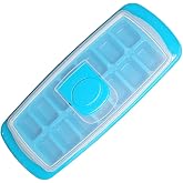 Handy Housewares Anti-Spill 14-Cubes Covered Ice Cube Tray with Easy Flip and Fill Lid (1-pack)