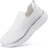 STQ Slip on Sneakers Women Walking Shoes with Arch Support Comfortable Non-Slip Nurse Shoes