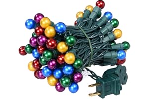 Lycklig Christmas Lights Outdoor 19Ft 70 LED Chritmas Globe String Lights with Pearlized Glass Bulb UL Certified Christmas Tree Lights for Tree Decor
