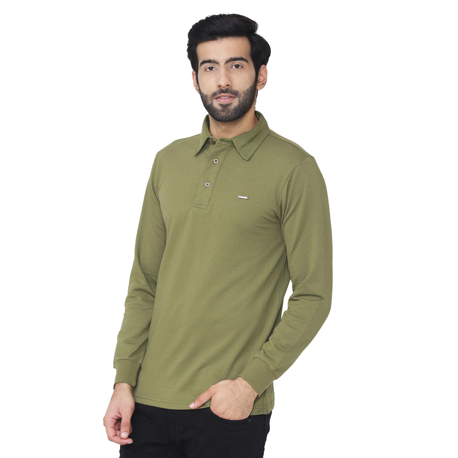 polo neck sweatshirt
