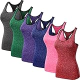 Neleus Women's 3 Pack Compression Dry Fit Tank Top