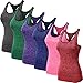 Neleus Women's 3 Pack Compression Dry Fit Tank Top