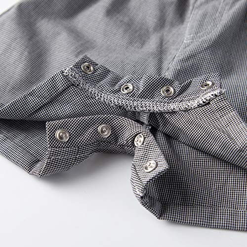 SeClovers Baby Tuxedo Outfits-Gentleman Bowtie Romper-Suspender Shorts Set, Toddler Baby Boys Formal Suit 3-6 Months