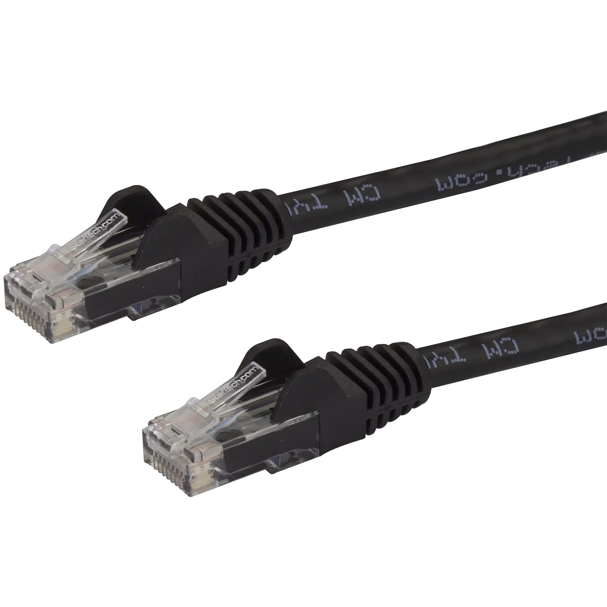 StarTech.com 50cm CAT6 Ethernet Cable - Black CAT 6 Gigabit Ethernet Wire -650MHz 100W PoE RJ45 UTP Network/Patch Cord Snagless w/Strain Relief Fluke Tested/Wiring is UL Certified/TIA (N6PATC50CMBK) — image 1