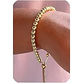 Gold Bracelet for Women - 18K Gold Plated Lucky Clover Bracelet - Hypoallergenic Waterproof Four Leaf Clover Link Bracelet - Charm Cute Dainty Trendy Jewelry Gift for Women