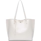 Dreubea Women's Soft Faux Leather Tote Shoulder Bag from, Big Capacity Tassel Handbag