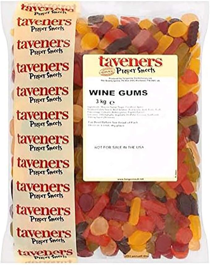 Taverners Wine Gums Taveners Wine Gums Traditional Sweets, 3 kg PWG011